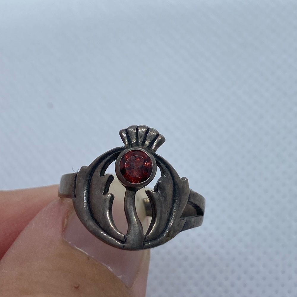 BOGO50 Sterling silver garnet ring